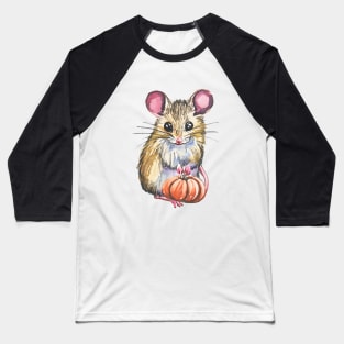 Halloween Pumpkin Mouse Baseball T-Shirt